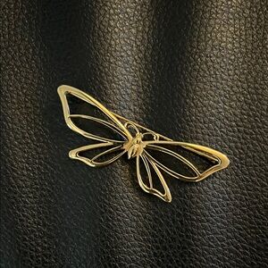 Elegant Gold Butterfly Brooch